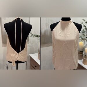 NWT Forever 21 Cream Backless Halter Top